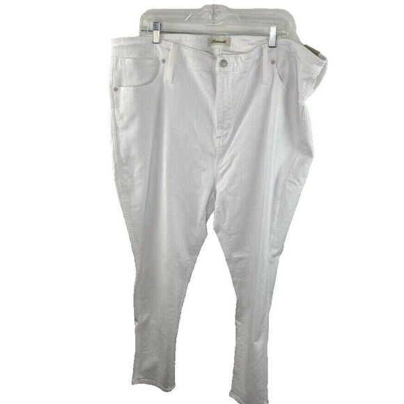 Madewell $128 Petite 10" High Rise Skinny Jeans in Pure White Size P37 AJ294 - Picture 4 of 8